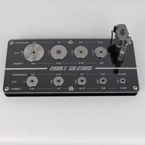 Mobile Solutions Rabbet Bit Tray  Includes: 3/4 Rabbet (9) Bearings & 1/2 Flush Trim Bit*