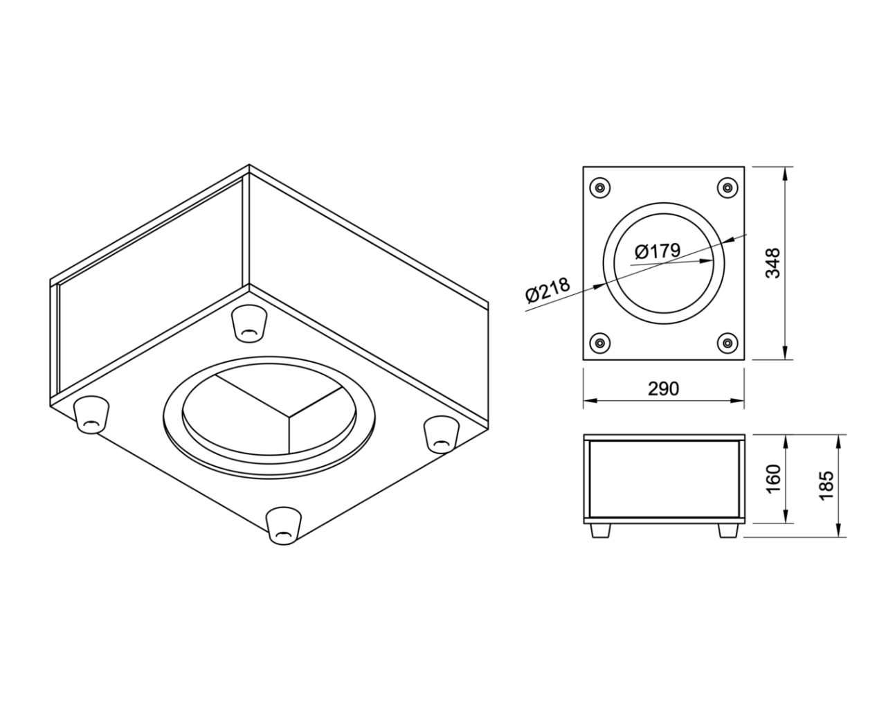 Car Specials 8" Subwoofergehäuse für Hertz CS200 20cm Subwoofer