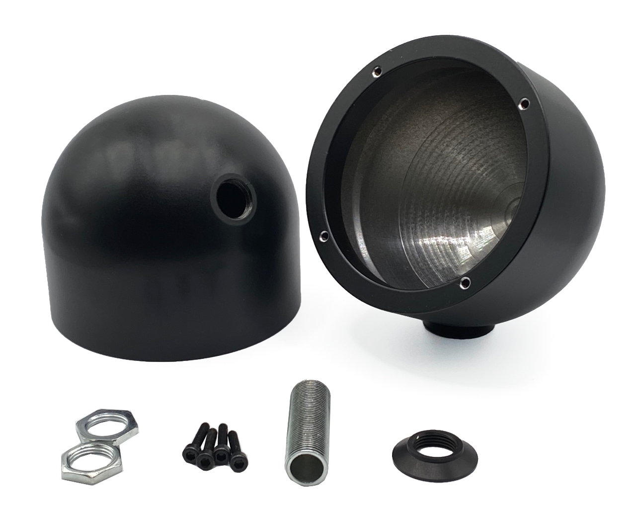 Car Specials Alugehäuse Ø90 mm für Hertz MPK 163.3 MP70.3 Mitteltöner in schwarz mit M13 Gewinde