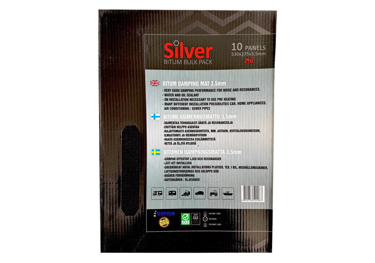 STP Silver Bitum - 530x375x3,5mm BULK PACK (10pcs)